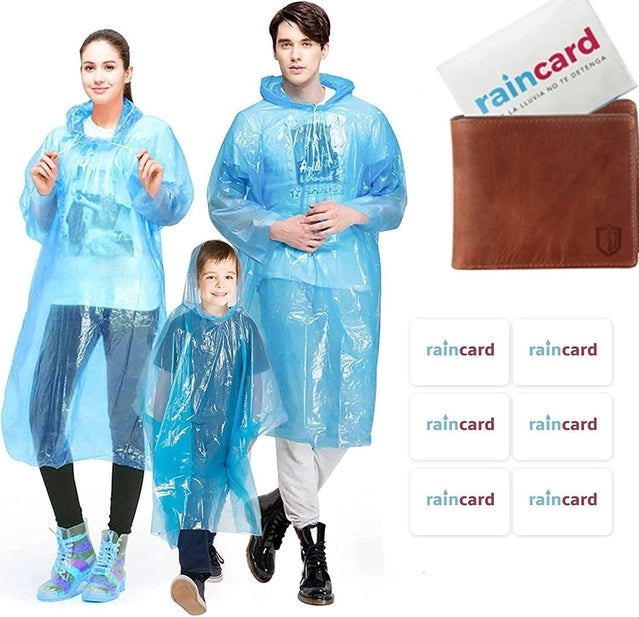FULLY Reusable Wallet Rain Coat for Adults (Pack of 5)