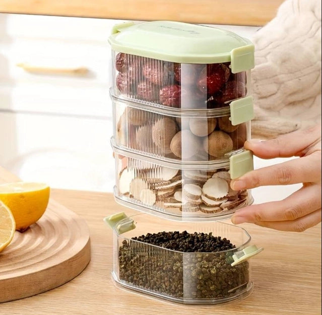4-layer transparent spice storage boxes