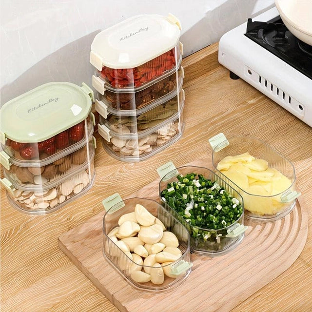 4-layer transparent spice storage boxes